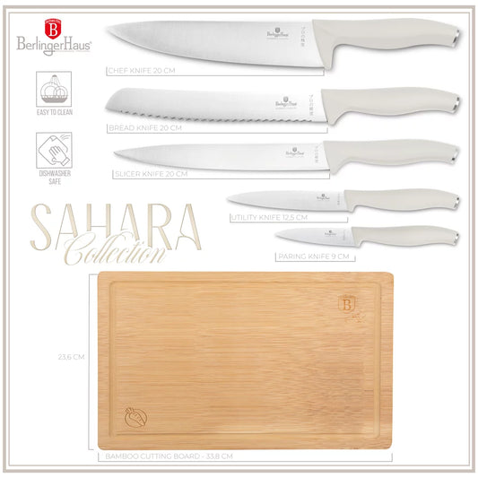 Berlinger Haus Sahara Knife Set with Bamboo Cutting Board
