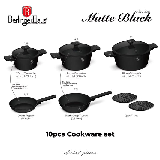 Berlinger Haus Cookware Set Black