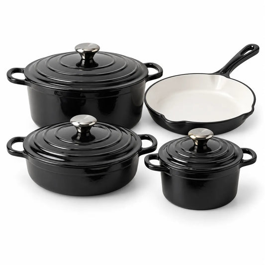 CS Solingen Cast Iron Pot Set – 7 Pieces