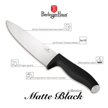 Berlinger Haus Black Knife Set with Bamboo Cutting Board