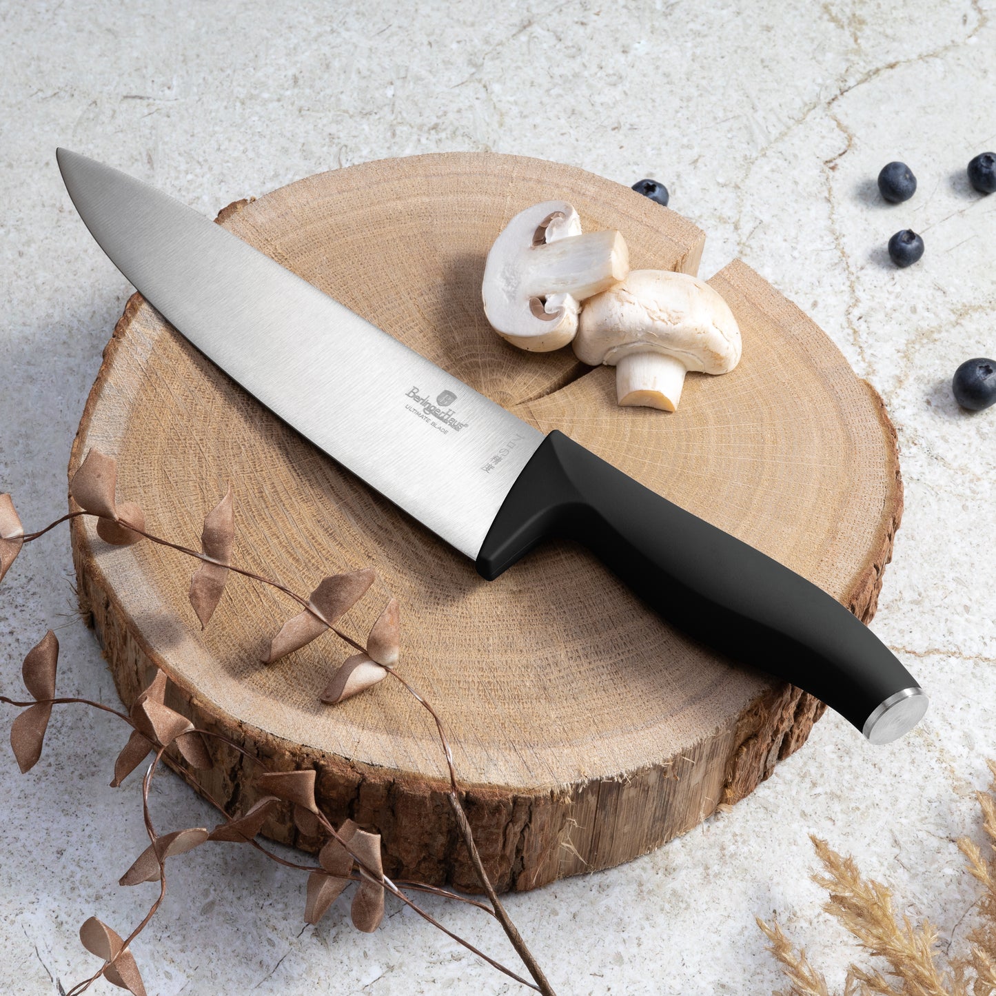 Berlinger Haus Black Knife Set with Bamboo Cutting Board
