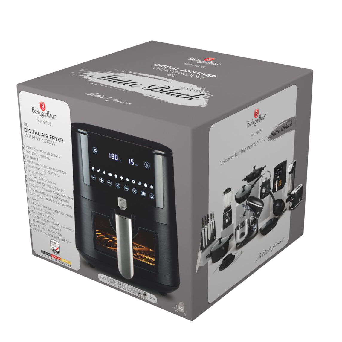 Digital Air Fryer black XXXL – 8L