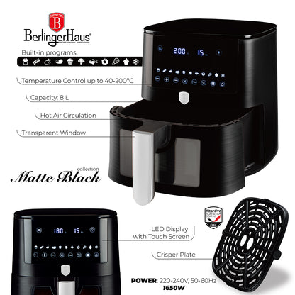 Digital Air Fryer black XXXL – 8L