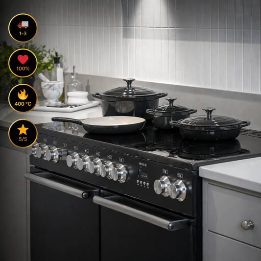 CS Solingen Cast Iron Pot Set – 7 Pieces